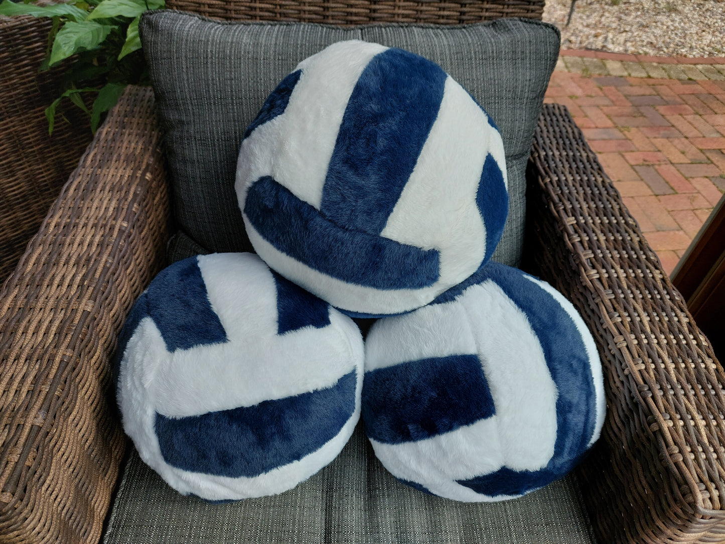 PLUSH SPORTS BALL PILLOWS, OVERSIZED PLUSH VOLLEYBALL & PLUSH SOCCER BALLS