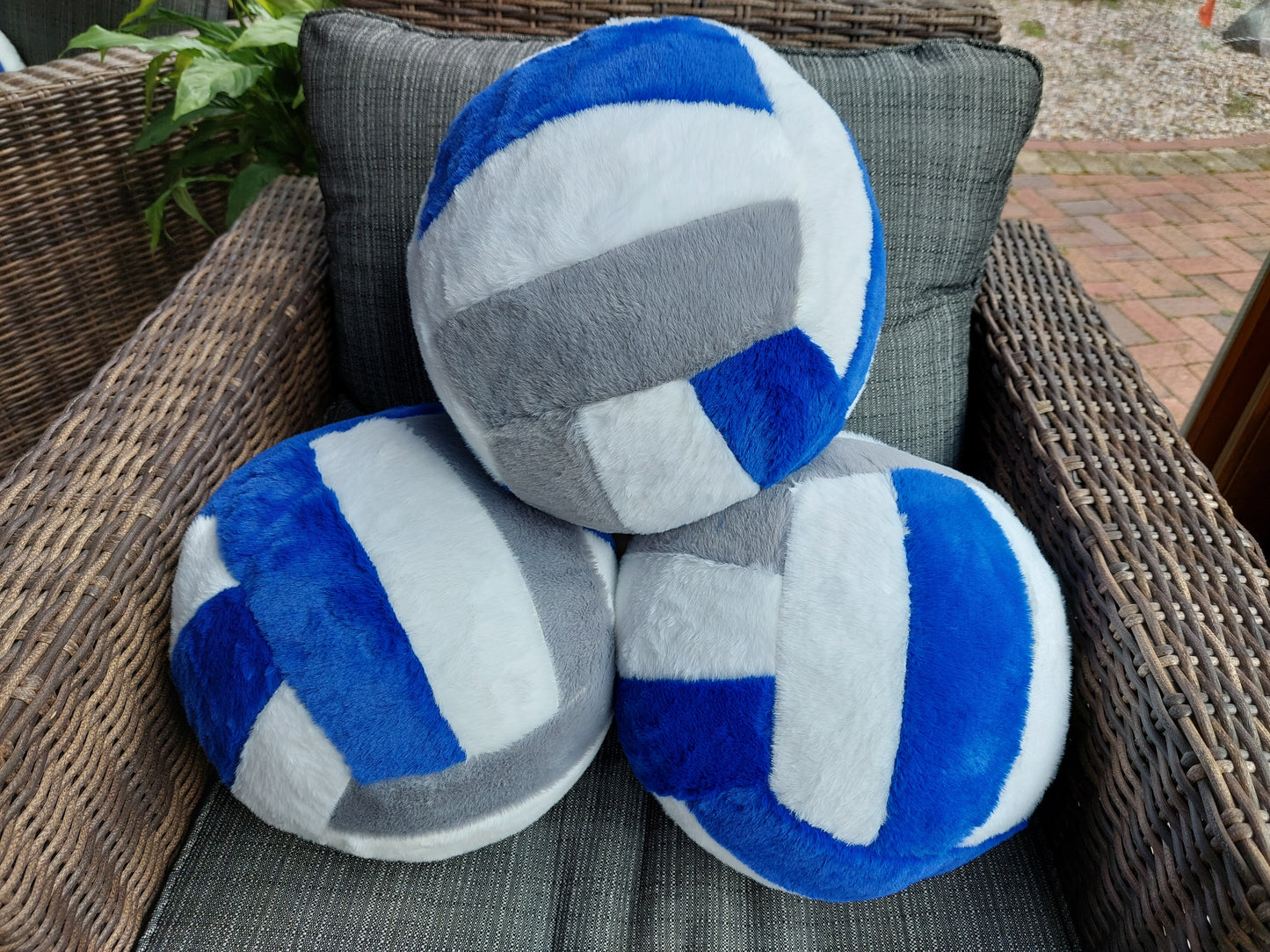 PLUSH SPORTS BALL PILLOWS, OVERSIZED PLUSH VOLLEYBALL & PLUSH SOCCER BALLS