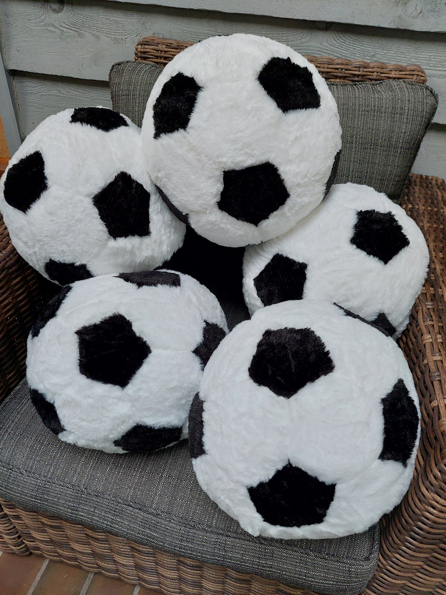 PLUSH SPORTS BALL PILLOWS, OVERSIZED PLUSH VOLLEYBALL & PLUSH SOCCER BALLS