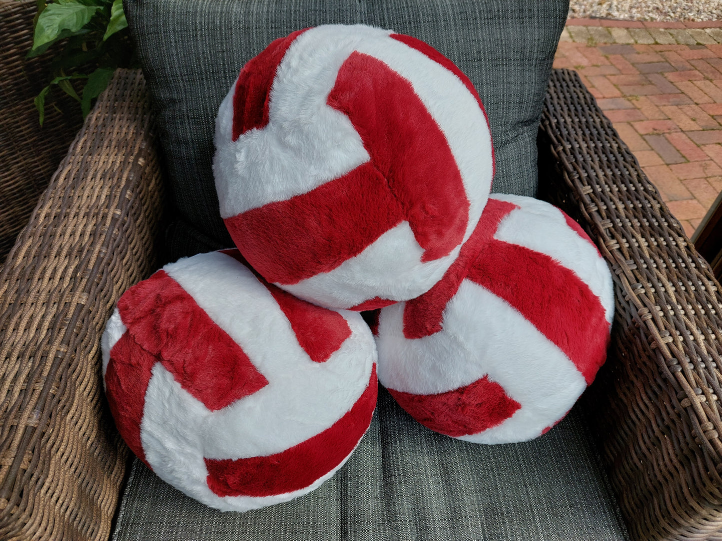 PLUSH SPORTS BALL PILLOWS, OVERSIZED PLUSH VOLLEYBALL & PLUSH SOCCER BALLS